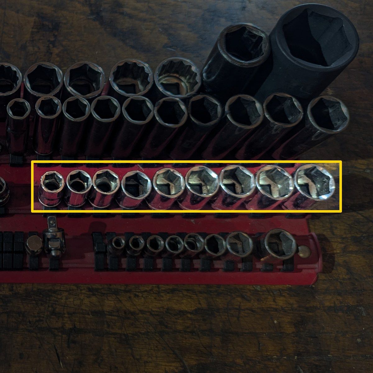 3/8" Drive Socket Set, Metric (8, 9, 11-19 mm)