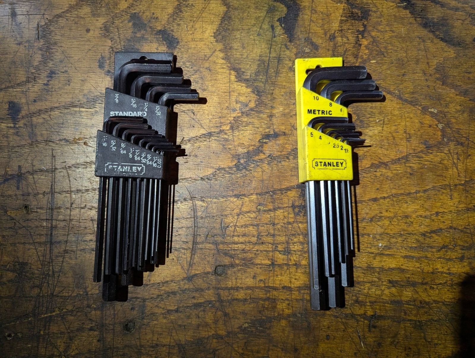 Stanley Hex Key Sets, SAE and Metric